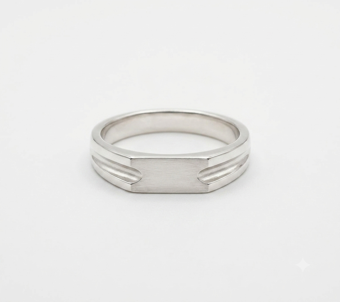 Anillo sello de plata 925.